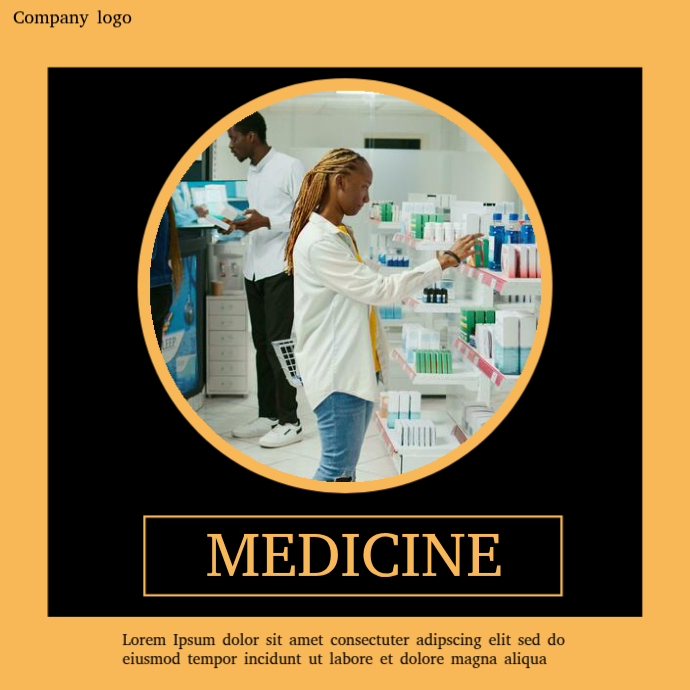 Black Pharmacy Logo Template | PosterMyWall