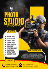 Black Photography Services A3 template