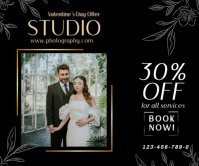 Black Photography Studio Promotion Large Rectangle template