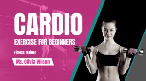 Black Pink Minimalist Modern Cardio Exercise template