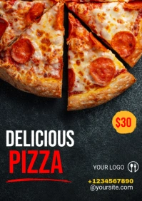 Black Pizza  A2 template