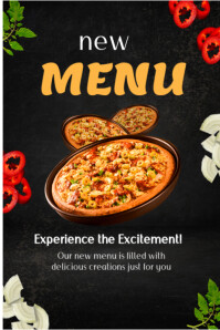 Black  Pizza  Poster template