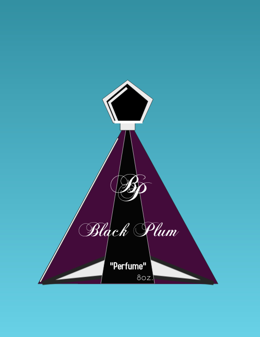 Black Plum Ulotka (US Letter) template