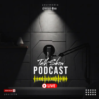 Black Podcast Talk Show Instagram Post Instagram-Beitrag template