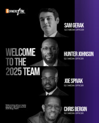 Black Portrait Welcome to the Team Flyer Design template
