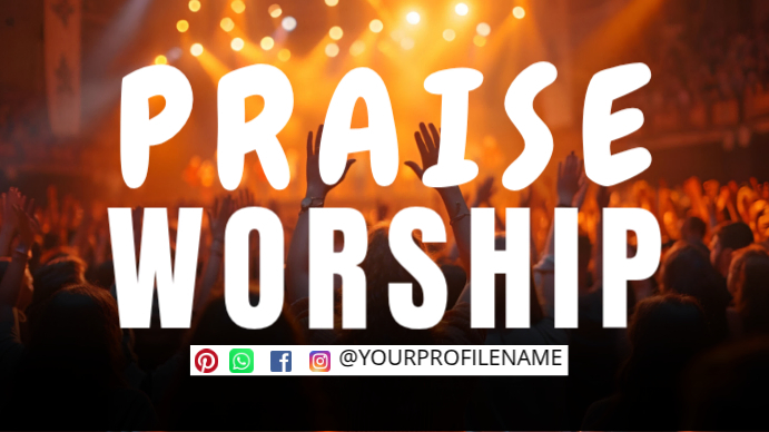 Black Praise and Worship Event Digital Display Template | PosterMyWall