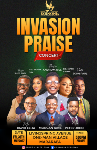 Black Praise Concert Half Page Wide template