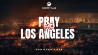 Black  Pray For Los Angeles  Twitter Post template