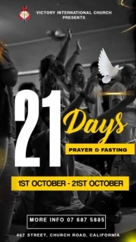 Black Prayer And Fasting Instagram Story template