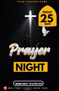 Black Prayer Night Tabloid template