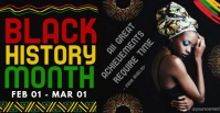 Black Profesional Black History Month With Quotes Sampul Acara Facebook template