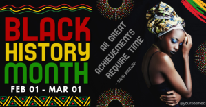 Black Profesional Black History Month With Quotes Sampul Acara Facebook template