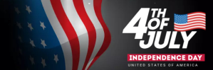 Black Black Profesional Happy 4th Of July Tajuk Twi Twitter-header Template