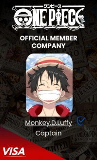 Black Profesional One Piece Card Anime Id Legal As template