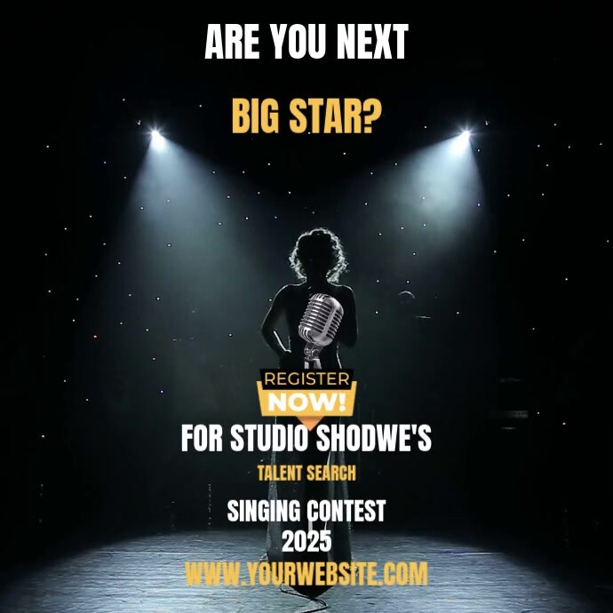 Black Profesional Singing Competition Pos Instagram template