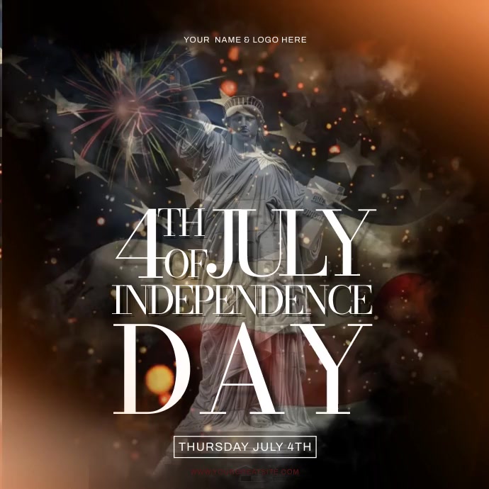 Black Professional 4 Th July Of Independence Template | PosterMyWall