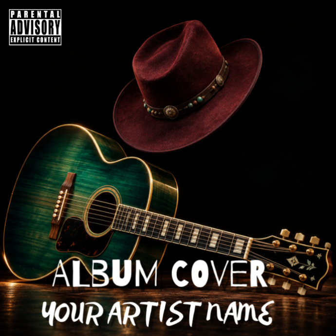 Black Album Cover Album Covers Template | PosterMyWall