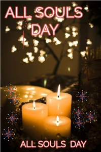 Black Professional All Souls Day Pinterest Graphic template