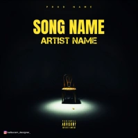 Black Professional Alone  Album Cover template