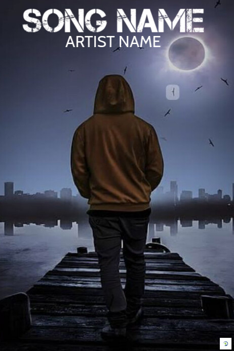 Black Professional Alone Man Album Cover Poster Template | PosterMyWall