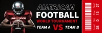 Black Professional Americna Football Game Ticket Twitter Banner Twitter-header template
