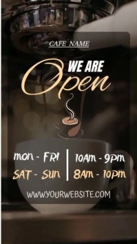 Announcement We Are Open Digital Display (9:16) template