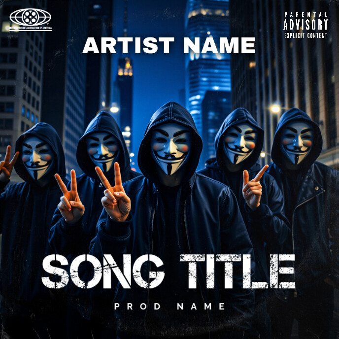 Copy of Black Professional Anonymos Album Cover | PosterMyWall