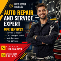 Black Auto Repair Services Instagram-Beitrag Template
