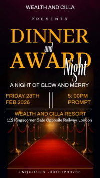 Black Award Dinner Night งานแสดงผลงานแบบดิจิทัล Template