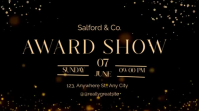 Black Professional Award Show Digital Display Video Digitalanzeige (16:9) template