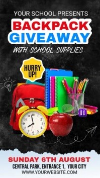 Black Professional  Backpack Giveaway  Instagram Story template