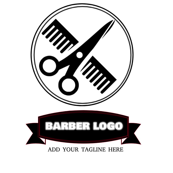 Black Professional Barber Logo Logo template
