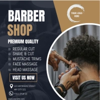 Barbershop flyer Kwadrat (1:1) template