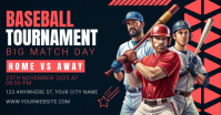Black Professional Baseball  Facebook Shared Image template