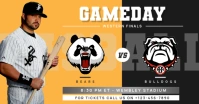 Black Professional Baseball Gameday Facebook Shared Image template