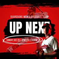 Black Professional Baseball Gameday Instagram Post Instagram-opslag template