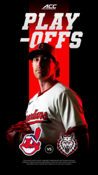 Black Professional Baseball Playoffs Instagram Story template