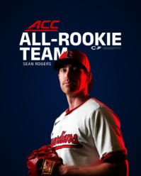 Black Professional Baseball Rookie Team Announcement Instagram Portrait template