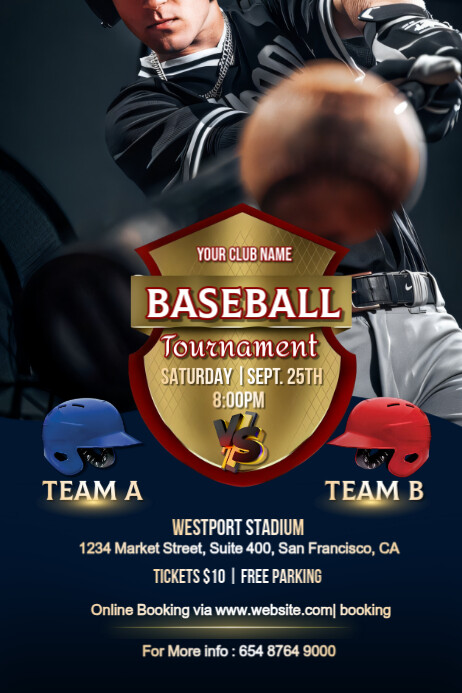 Copia de Black Professional Baseball Tournament Poster | PosterMyWall