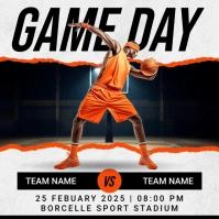 Black Professional Basketball Game Day Instagram Post template