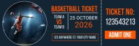 Noir Basketball Ticket Twitter Banner Template