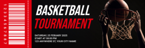 Black Professional Basketball Tournament Twitter Banner template