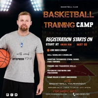 Black Professional Basketball Training Camp Instagram Post template