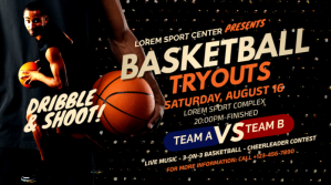 Black Professional Basketball Tryouts  Twitter or X Post template