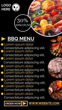 Black Professional Bbq Menu  Instagram Reel template