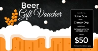 Black Professional Beer Gift Voucher  Facebook Ad template
