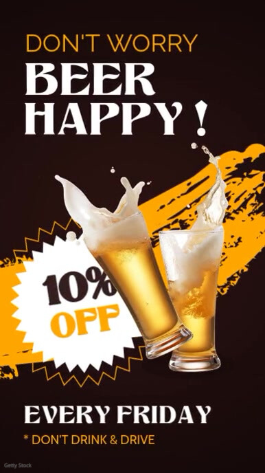 Black Professional Beer Night Instagram Story Advertising 2025 2026 2027 2028 2029 2030  Instagram R template