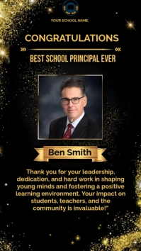 Black Professional Best School Principal Ever  Instagram Story Indaba yaku-Instagram template