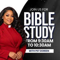 Black Bible Study Event Instagram Post Template