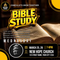 Black Professional Bible Study Event Instagram Post Video template